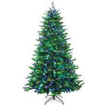 Load image into Gallery viewer, Pre-lit Artificial Hinged Christmas Tree with APP Controlled LED Lights-8 ft