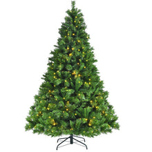 Load image into Gallery viewer, Pre-Lit Hinged Lifelike Lush Artificial Christmas Tree with PVC Tips-7'