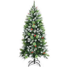 Load image into Gallery viewer, Snow Sprayed Christmas Tree for Holiday Festival Decoration-5 ft