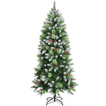 Load image into Gallery viewer, Snow Sprayed Christmas Tree for Holiday Festival Decoration-6 ft