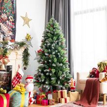 Load image into Gallery viewer, Snow Sprayed Christmas Tree for Holiday Festival Decoration-6 ft