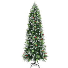 Load image into Gallery viewer, Snow Sprayed Christmas Tree for Holiday Festival Decoration-7.5'