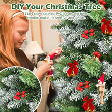 Load image into Gallery viewer, Snow Sprayed Christmas Tree for Holiday Festival Decoration-7.5'