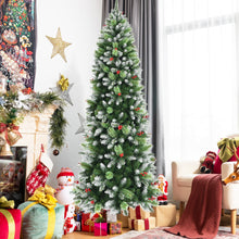 Load image into Gallery viewer, Snow Sprayed Christmas Tree for Holiday Festival Decoration-7.5'