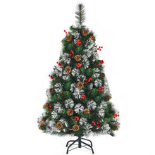 Load image into Gallery viewer, 4 Feet Artificial Christmas Tree with Pine Cones and Red Berry Clusters