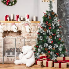 Load image into Gallery viewer, 4 Feet Artificial Christmas Tree with Pine Cones and Red Berry Clusters
