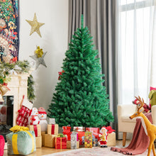 Load image into Gallery viewer, 6 Feet Green Iridescent Tinsel Artificial Christmas Tree with 736 Branch Tips