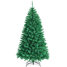 Load image into Gallery viewer, Realistic Glittery Christmas Tree Iridescent Hinged Pine Tree with PVC and PET Leaves