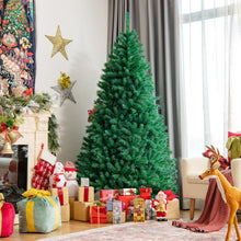Load image into Gallery viewer, Realistic Glittery Christmas Tree Iridescent Hinged Pine Tree with PVC and PET Leaves