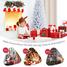 Load image into Gallery viewer, Slim Artificial Christmas Pencil Tree with PVC Needles and Folding Metal Stand-5'