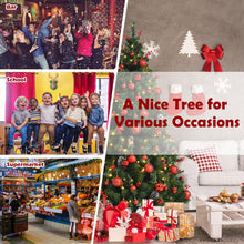 Load image into Gallery viewer, Pre-lit Christmas Hinged Tree with Red Berries and Ornaments-6 ft