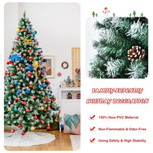 Load image into Gallery viewer, Artificial Snow Flocked Christmas Tree with Pine Cones