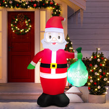 Load image into Gallery viewer, 5 Feet Christmas Inflatable Santa Claus Holding Gift Bag for Yard and Garden Lawn