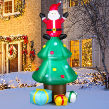 Load image into Gallery viewer, 7 Feet Christmas Tree with Santa Claus and Gift Boxes for Lawn and Party