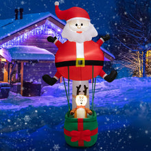Load image into Gallery viewer, 8 Feet Inflatable Santa Claus and Reindeer