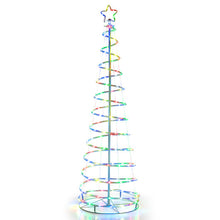 Load image into Gallery viewer, 6 Feet Light Up Spiral Christmas Tree with Tree Top Star-White