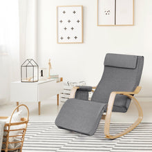 Load image into Gallery viewer, Relax Adjustable Lounge Rocking Chair with Pillow and Pocket