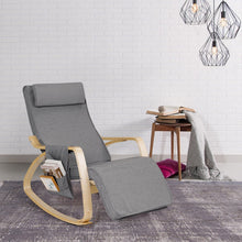 Load image into Gallery viewer, Relax Adjustable Lounge Rocking Chair with Pillow and Pocket