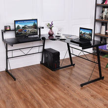 Load image into Gallery viewer, Modern Executive L-Shaped Glass Computer Desk