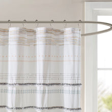 Load image into Gallery viewer, Nea Cotton Printed Shower Curtain With Trims II70-1120 By Olliix