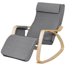 Load image into Gallery viewer, Relax Adjustable Lounge Rocking Chair with Pillow and Pocket