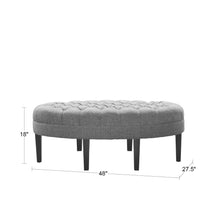 Load image into Gallery viewer, Madison Park Martin Surfboard Tufted Ottoman FPF18-0264 By Olliix