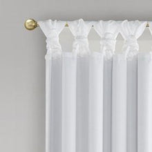 Load image into Gallery viewer, Madison Park Emilia 100% Polyester Solid Faux Silk Twisted Tab Blackout Panel MP40-6367 By Olliix