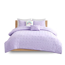 Load image into Gallery viewer, Urban Habitat Kids Callie 100% Cotton Jacquard Pom Pom 5Pcs Comforter Set - Full/Queen - Lavender UHK10-0127 By Olliix
