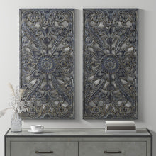 Load image into Gallery viewer, Botanical Panel Carved Wall 2 Piece Set - MP95B-0264