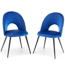 Load image into Gallery viewer, Dining Chair Set of 2 with Metal Base and Adjustable Pads