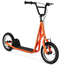 Load image into Gallery viewer, Height Adjustable Kid Kick Scooter with 12 Inch Air Filled Wheel-Orange