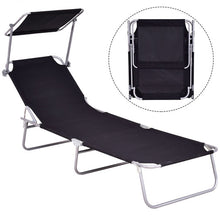Load image into Gallery viewer, Foldable Relaxing Lounge Beach Chair-Black