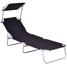 Load image into Gallery viewer, Foldable Relaxing Lounge Beach Chair-Black