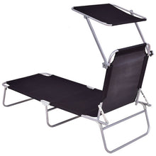 Load image into Gallery viewer, Foldable Relaxing Lounge Beach Chair-Black