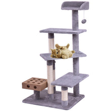 Load image into Gallery viewer, Tower Condo Bed Scratch Post Cat Tree Play House-Gray