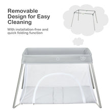 Load image into Gallery viewer, Lightweight Foldable Baby Playpen w/ Carry Bag-Light Gray