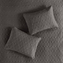 Load image into Gallery viewer, Madison Park Quebec 100% Polyester Fitted Bedspread - Queen - Dark Grey MP13-6474 By Olliix