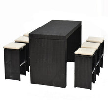 Load image into Gallery viewer, 7 pcs Outdoor Rattan Wicker Dining Set