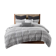Load image into Gallery viewer, Ink+Ivy Rhea 100% Cotton Jacquard Comforter Mini Set - King/Cal King - Grey II10-1101 By Olliix