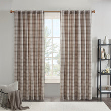 Load image into Gallery viewer, Olliix Anaheim 100% Polyester Jacquard Rod Pocket And Back Tabs Plaid Panel With Fleece Lining By Madison Park MP40-6768