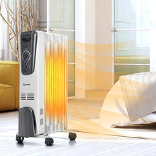 Load image into Gallery viewer, 1500 W Electric Portable Oil Filled Space Heater with Adjustable Thermostat