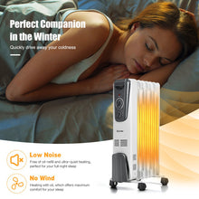 Load image into Gallery viewer, 1500 W Electric Portable Oil Filled Space Heater with Adjustable Thermostat