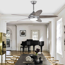 Load image into Gallery viewer, 52 Inch Ceiling Fan with Lights and 3 Lighting Colors-Silver Gray