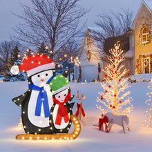 Load image into Gallery viewer, Lighted Standing Penguins Christmas Decoration