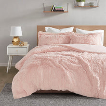 Load image into Gallery viewer, Malea Shaggy Fur Duvet Cover Set Twin ID12-1929 By Olliix