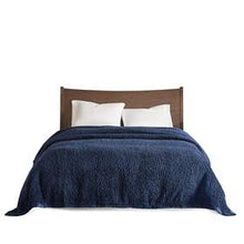 Load image into Gallery viewer, Woolrich Burlington 100% Polyester Soild Berber Brushed Blanket W/ Crystal Velvet Binding WR51-2549 By Olliix