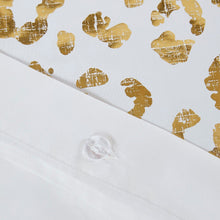 Load image into Gallery viewer, Intelligent Design Lillie 100% Polyester Brushed 5Pcs Metallic Printed Duvet Cover Set - Full/Queen - Ivory/Gold ID12-1869 By Olliix