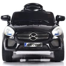 Load image into Gallery viewer, 6V Kids Remote Control Battery Powered LED Lights Riding Car-Black