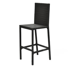 Load image into Gallery viewer, 3 pcs Rattan Outdoor Dining Table and Barstools Set