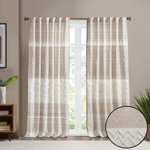 Load image into Gallery viewer, Mila Cotton Printed Window Panel With Chenille Detail And Lining II40-1183 By Olliix